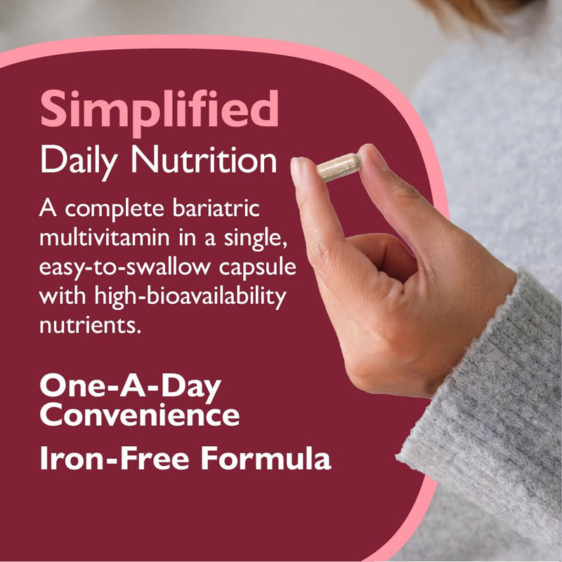 Celebrate Vitamin CelebrateONE Iron Free Multivitamin, 30 Day Supply | 30 Capsules, Once-Daily Easy-to-Swallow Bariatric Multivitamin Support After Sleeve Gastrectomy or Gastric Bypass 30 Count (Pack of 1)