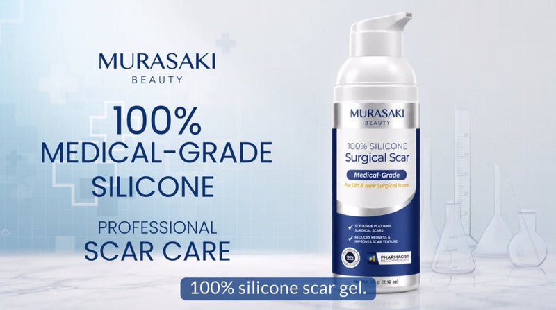 100% Silicone Scar Gel for Surgical Scars - Maximum Strength Silicone Scar Gel for C-Section, Plastic Surgery, Burns, Injury, Keloids, Hypertrophic & Old/New Scars - 2.12 oz (60g)