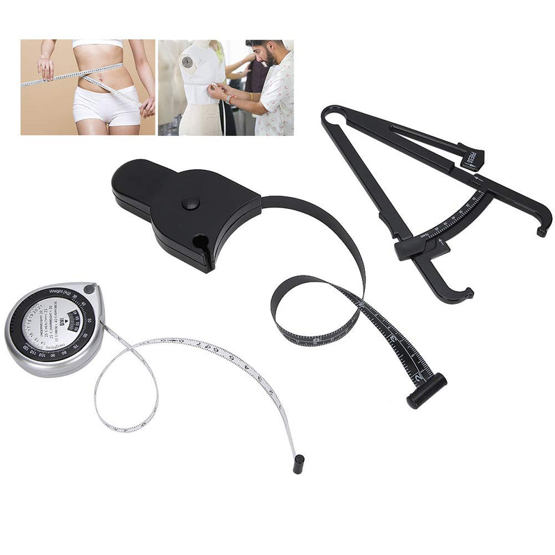 Body Fat Caliper, Handheld Body Fat Measurement Device, Clipper Combo with Body Fat Percentage Measure Chart, Measures Body Fat for Men and Women Waist Leg Arm Measurement Tools - BeesActive Australia