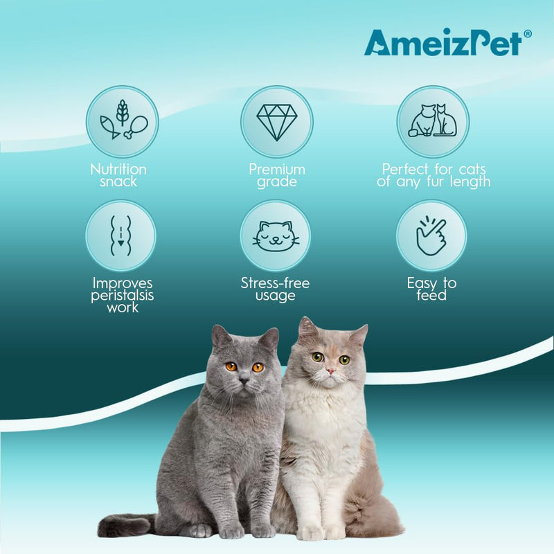 AmeizPet Anti Hairball Treats, Hairball Remedy For Cats, Cat Biscuits Hairballs Treatment - Crunchy Hairballs Cat Biscuits 65 g (2.3 oz) 65 g (Pack of 1)