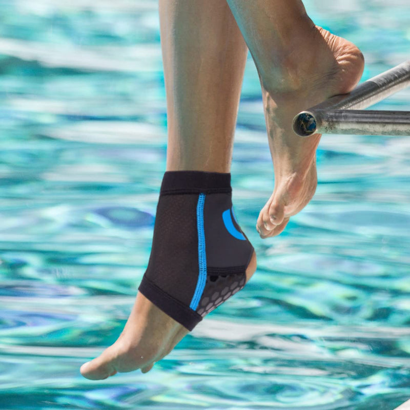 Nvorliy AquaFlex Pro Ankle Brace, Compression Ankle Sleeve for Swimming, Aquatic, Sailing, Scuba Diving, Surfing, Paddle Boarding, Kayaking & Injury Recovery – Supports Women & Men Medium