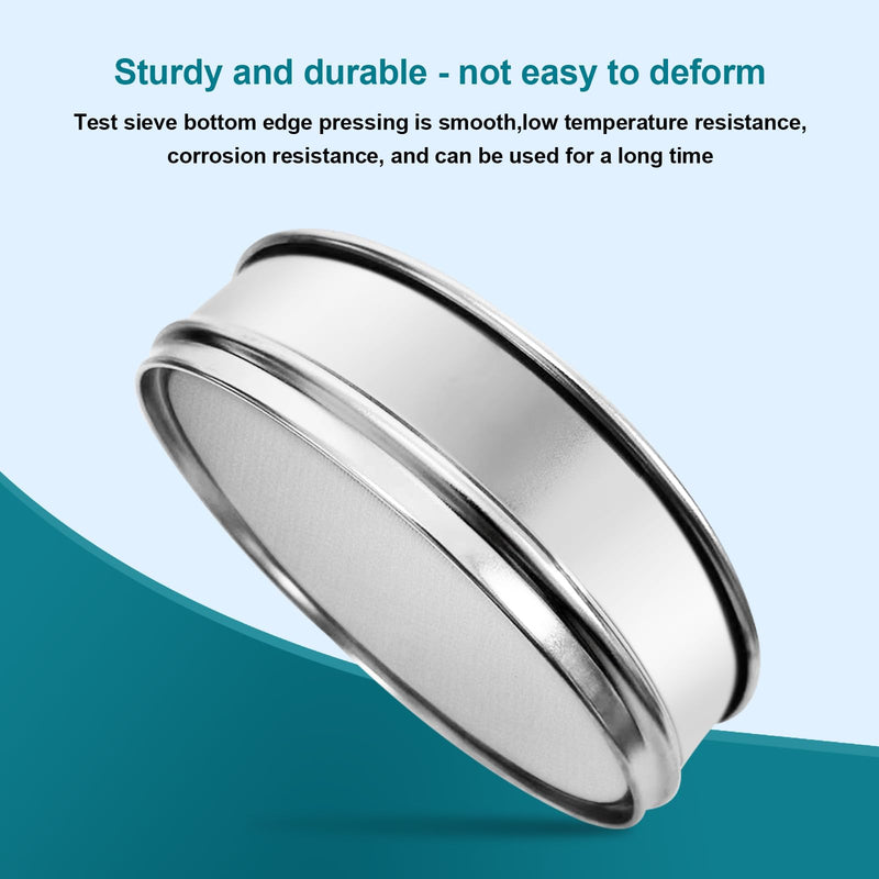 304 Stainless Steel Mesh Lab Sieve, 1000 Mesh(0.015mm) Aperture Test Sieve, 7.9Inch(20cm) Diameter Economy Standard Analysis Sample Test Sieves for Industrial Laboratory Homes 1000Mesh(0.015mm)/Ф7.9in - BeesActive Australia