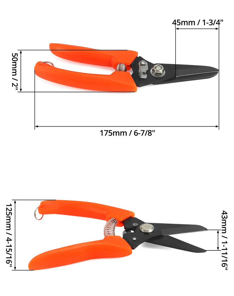 QWORK Hoof Trimmers Goat Hoof Trimming, 2 Pack 7" Multipurpose Nail Scissors Daily Trim for Pig Trotters, Sheep, Alpaca, Lamb and Pruning Potted Plants - BeesActive Australia