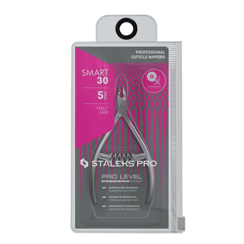 Staleks Pro Cuticle Trimmer - Professional Stainless Steel Cuticle Nipper with Sharp 5mm Blade: Durable Manicure and Pedicure Tool for Nail Care NS-30-5 5 mm blade - BeesActive Australia