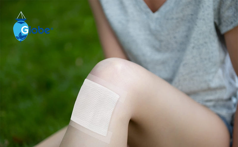 Globe 4’’ x 4" Advanced Sterile Gauze Pads for Wound Dressing| 100-Pack, Individually Packed | 12-Ply Cotton & Highly Absorbent| Advanced Gauze Sponge-Pads for Wound Care & Home First Aid Kits (4 x 4) 4" x 4" - BeesActive Australia