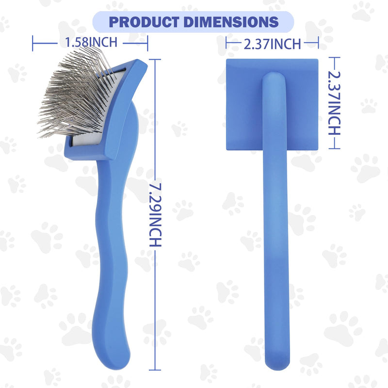 Dog Slicker Brush for Goldendoodles & Golden Doodle Brush for Grooming Kit - Dog Brush for Goldendoodle, Labradoodle, Poodles - Pet Hair Brush for Short & Medium Haired Dogs -Small (DarkBlue) - BeesActive Australia