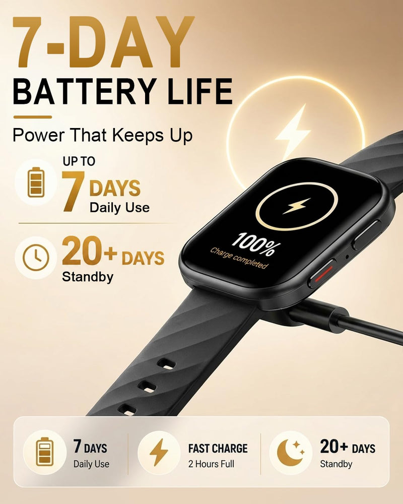 MorePro Health Fitness Tracker Smart Watch with 24/7 Heart Rate Monitor Urban Bronze