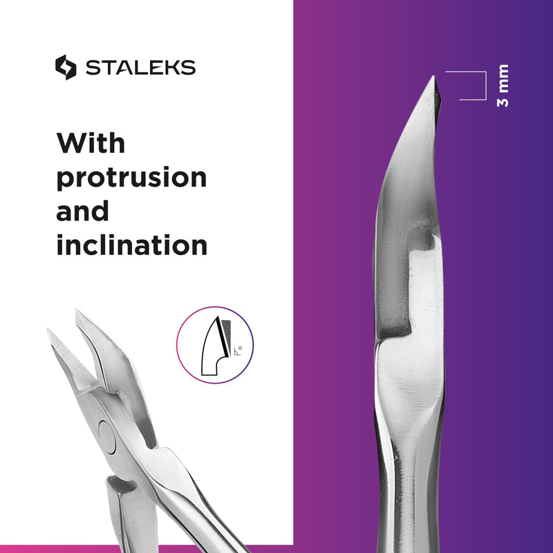 STALEKS PRO Expert 90 3mm Professional Cuticle Nippers – Stainless Steel Skin Nippers for Manicure 3 mm - BeesActive Australia