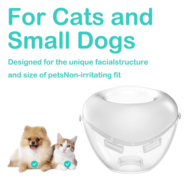 Cat Nebulizer Lying Cup and Cat Inhaler Mask, Pet Oxygen Mask for Cats, Puppies and Small Dogs (Nebulizer Device Not Included) S
