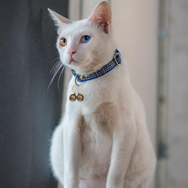 Dog Bells with Snap Clips Small Cat Collar Bell for Dog Collar, Loud Crisp Sound Copper Mini Brass Dog Bell for Pets Tracking Anti Lost Training Small Animal Collar Pendant Accessories - BeesActive Australia