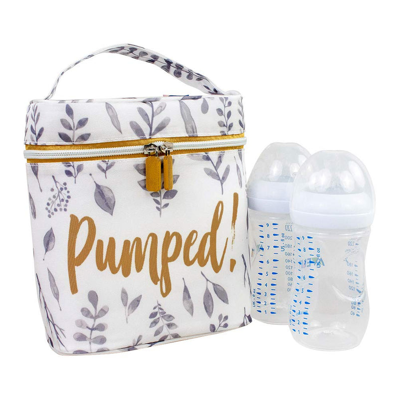 Bebe au Lait Pumped! Insulated Bottle Bag 8x4x7 Inch (Pack of 1) white - BeesActive Australia