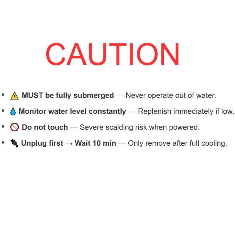 AQUANEAT Aquarium Heater, 300W Fish Tank Heater, Adjustable Submersible Water Thermostat with Digital Thermometer