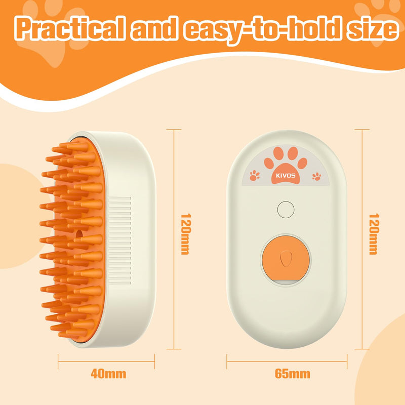 Dog Steam Brush,3 in 1 Cat Steam Brush,Steam Cat Brush,Silicone Massage Grooming Pet Steam Brush for Cats Dogs,Rechargeable Cat Steam Brush for Shedding,Tangled And Hair Loss Remover Cat Brush. - BeesActive Australia