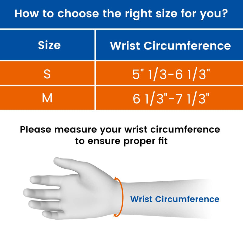 Thumb Brace for Arthritis Pain Relief, Without Limiting Hand Function, Spica Splint for Tendonitis for Women Men (Medium, 6.3-7.3 inch) Medium
