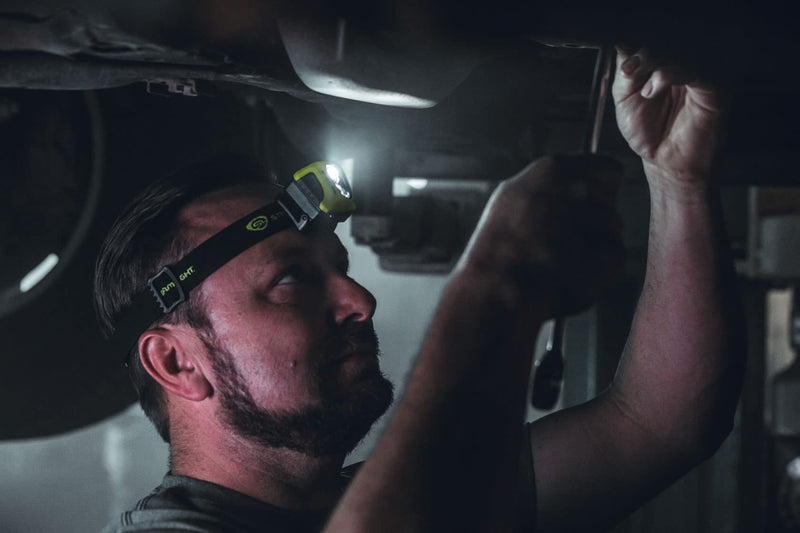 Streamlight 61436 Enduro Pro 200-Lumen USB Rechargeable LED Headlamp with Elastic Head Strap, Rubber Hard Hat Strap, 3M Dual Lock Fasteners, and USB Cable, Yellow - BeesActive Australia