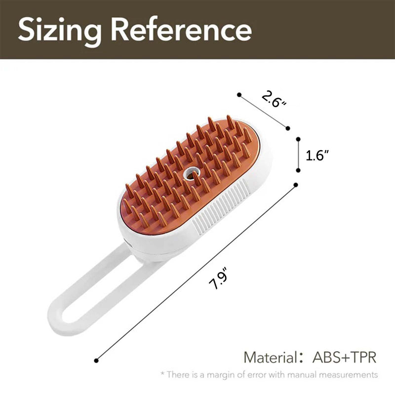 Cat Steam Brush for Shedding, Steam Brush for Indoor Cats, Water Brush, Cat Spray Mist Massaging Brush, Pet Hair Removal Brush, Suitable for Cats, Dogs and Rabbits, Cat Cleaning Brush 😽white - BeesActive Australia