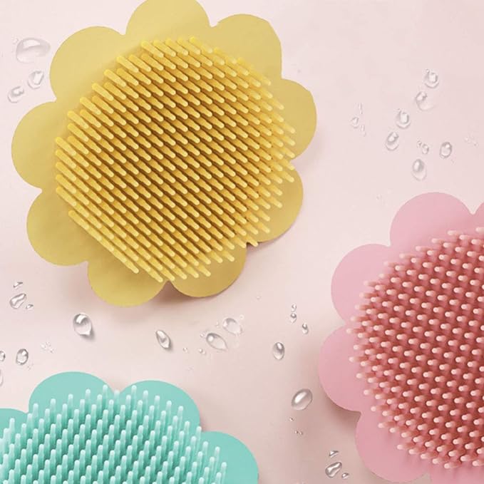 Tomaibaby Hair Scalp Brush Baby Head Massage Shampoo Massage Brush Scrubber Brush Newborn Newborn Shower with Handle Random Color - BeesActive Australia