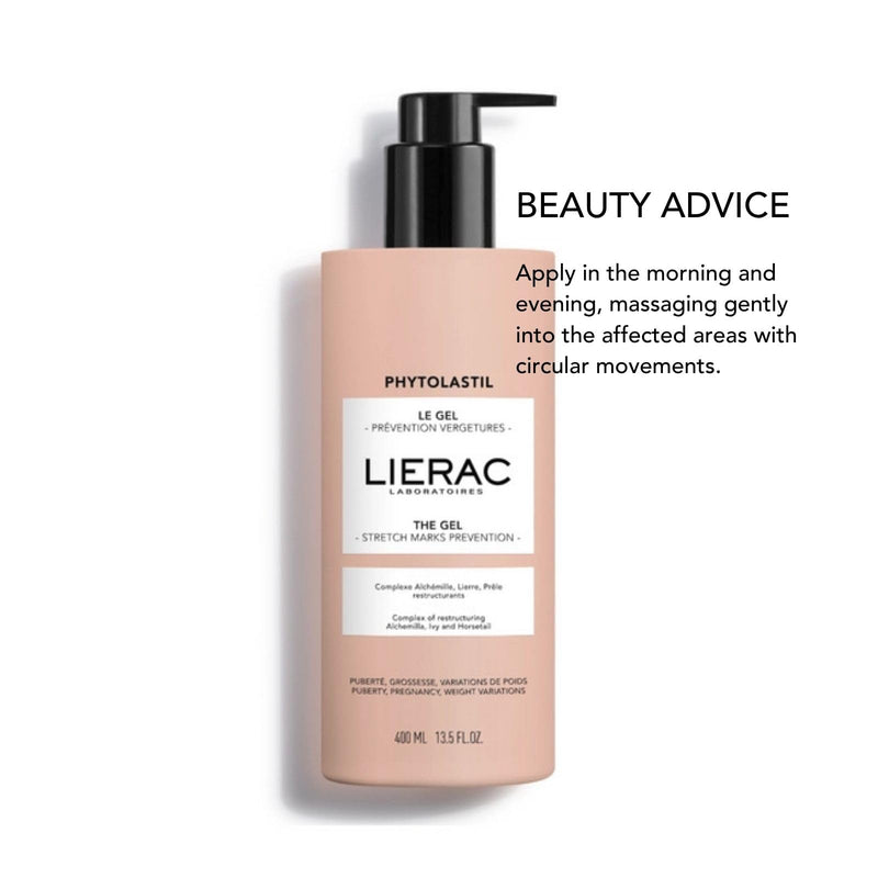 Lierac Phytolastil Pregnancy Stretch Mark Prevention Cream Gel - Hydrates, Stretch Mark Cream & Soothes Skin on Stomach, Belly, Bust & Buttocks, Non-Scented & Suitable for All Skin Types - 400ml 13.52 Fl Oz (Pack of 1) - BeesActive Australia