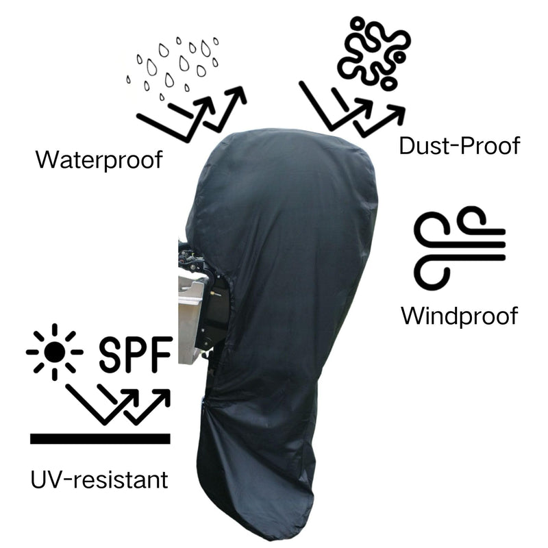 Boat Marine Outboard Motor Cover for Mercury Yamaha Honda 150 175 200 225 HP Heavy Duty Hood Engines Full Cowling Protector Oxford Fabric with PVC Coating Full: 150-225HP