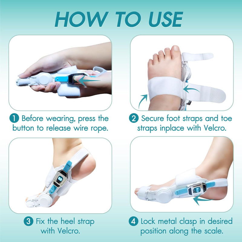 Bunion Corrector for Women, Big Toe Focused – Adjustable Knob Pair, Precision Big Toe Straightener & Separator, Soft Silicone Pads & Shoe Inserts for Females SINGLE