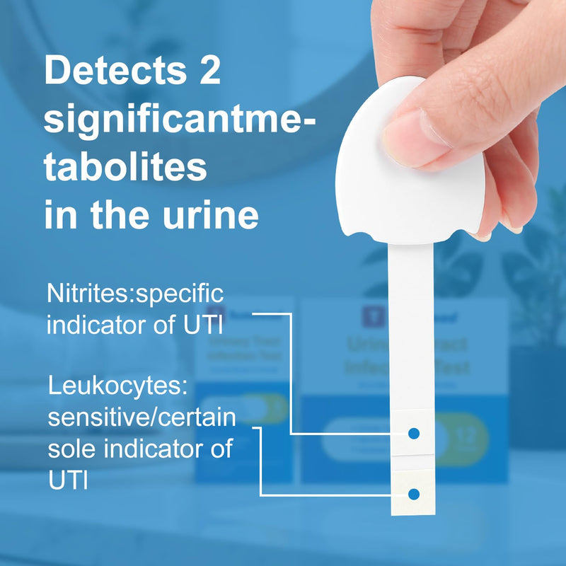 UTI Test Strips for Home Use Detects White Blood Cells and nitrites in Urine 2-Minute Rapid Results Suitable for Women, Men, and Children Urinary Tract Infection Test Strips (12uti) 12uti - BeesActive Australia