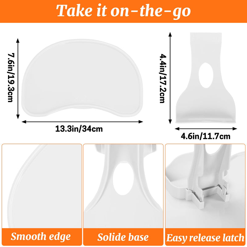 Gnegni Seat Tray Attachment Accessory Compatible with Bumbo Floor Seat, Smooth Tray Surface Easily Attaches to Baby Bumbo Floor Seat for Baby Feeding and Playing, Easy to Clean & Release-White White - BeesActive Australia