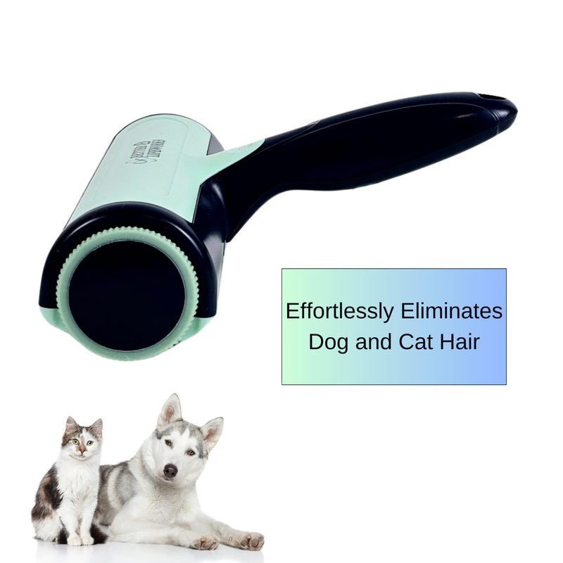 Reusable Pet Hair Remover-Lint Roller for Couch, Furniture, Carpet, Clothing and Bedding, Eco-Friendly Cat and Dog Hair Remover, Portable Pet Hair Removal Tool in Mint Green - BeesActive Australia