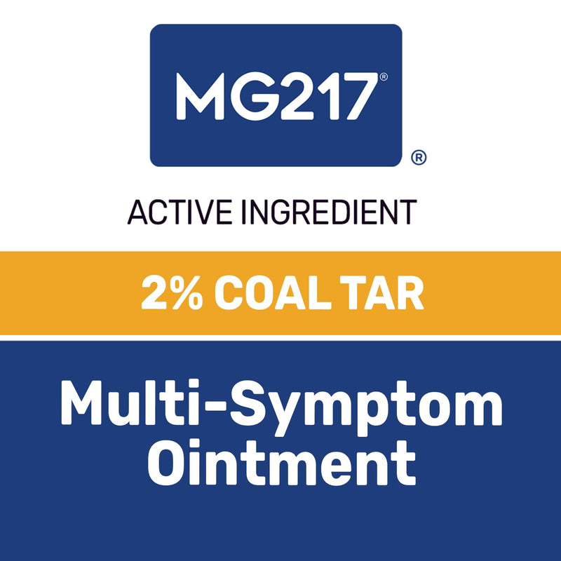 MG217 2% Coal Tar Ointment for Psoriasis, Extra Strength Multi Symptom Relief, Effectively Relieves Itching, Scaling, Redness, Vitamin A, D and E, 4 oz Jar - BeesActive Australia