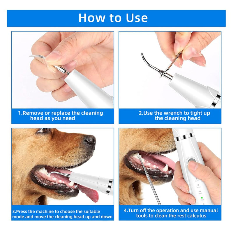 Dog Teeth Cleaning Kit | Pet Tooth Cleaner | Dental Care Tartar Plaque Remover for Dogs and Cats