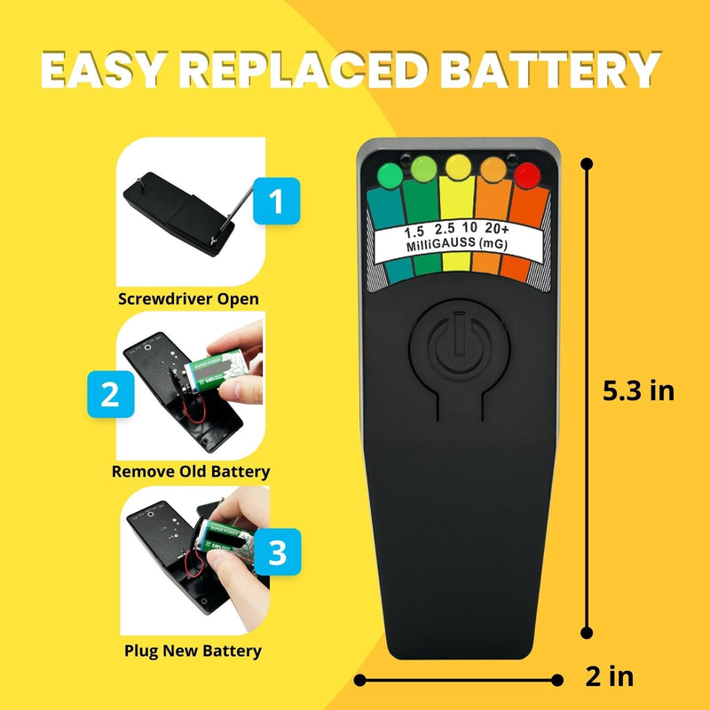 4 Pack Black EMF Meter Ghost Hunting Magnetic Field Detector Spirit Box Paranormal Equipment Tester - BeesActive Australia