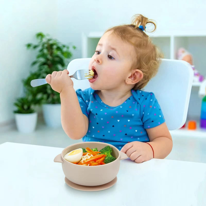 PandaEar 3 Pack Baby Bowls with Suction| Stay Put Silicone Food Bowl for Babies Kids Toddlers Infants| Food Grade Soft Safe BPA-Free Silicone (Multi-Color) Multicolor - BeesActive Australia