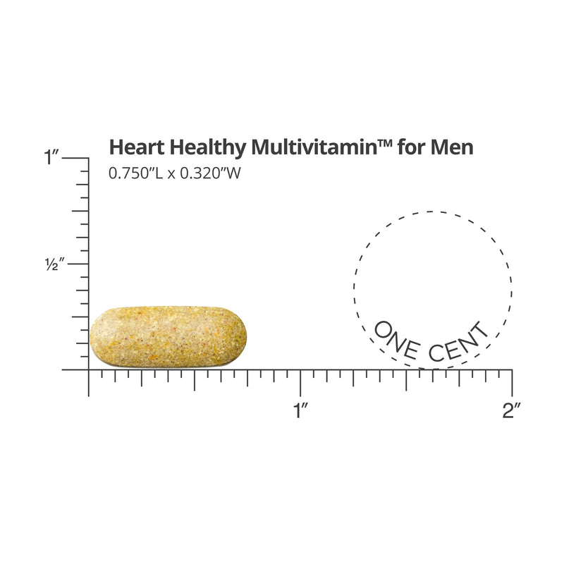 Dr. Sinatra Heart Healthy Multivitamin for Men with Vitamin D 1000 IU, A, B12, C, E, and Zinc, 90 Tablets (30-Day Supply) 90 Count (Pack of 1)