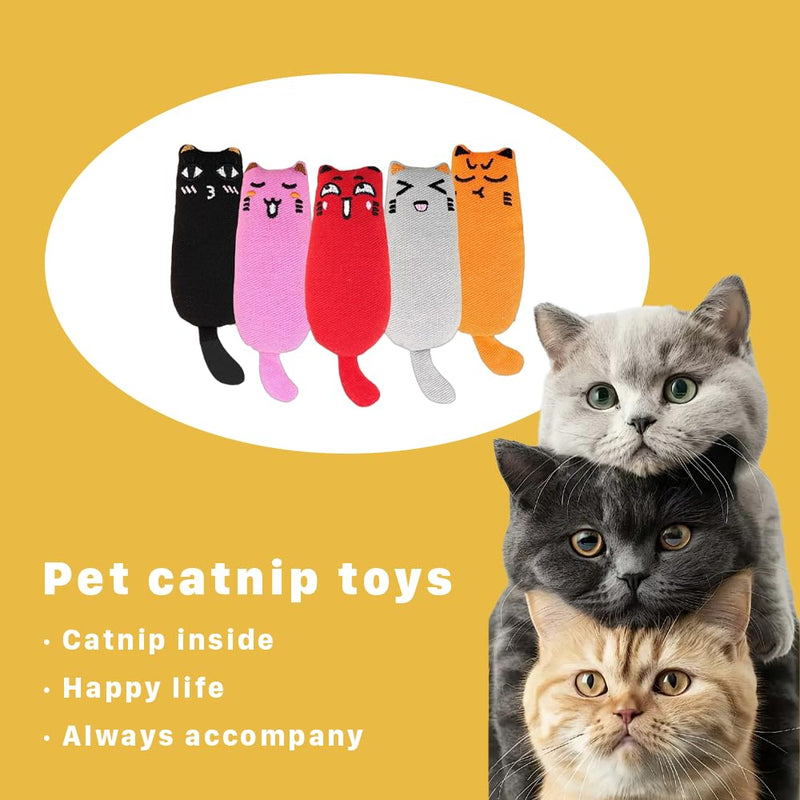 Catnip chew Toy, Cartoon Mouse cat chew Toy with Catnip, 5 Pieces, Cats and Kittens - BeesActive Australia