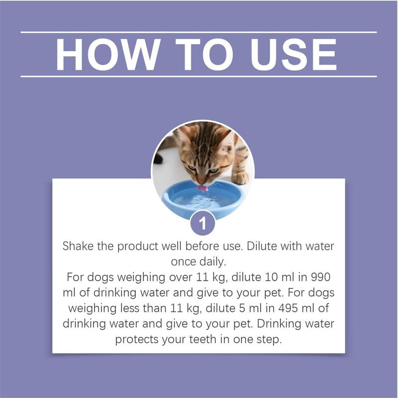 2PCS Pet Mouthwash,Natural Teeth Cleaning Mouthwash to Fight Tartar,Dog Mouthwash Add to Water,Fresh Breath for Dogs & CatsPromote Healthy Gums,Easy Daily Use for all Pet,Odorless Flavorless Formula 2