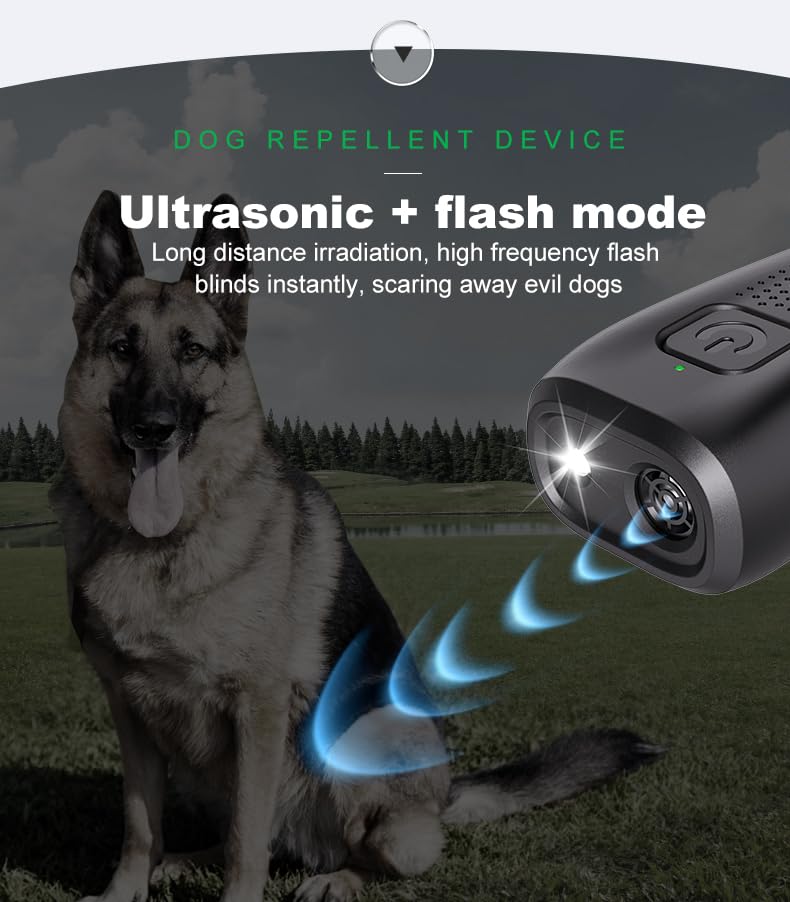 Dog Bark Deterrent Device Mini Ultrasonic Dog Repellent, Portable Dog Training Device, Anti-Barking Device, Dog Repellent and Dog Prevention Device, Rechargeable Dog Bark Deterrent Devices