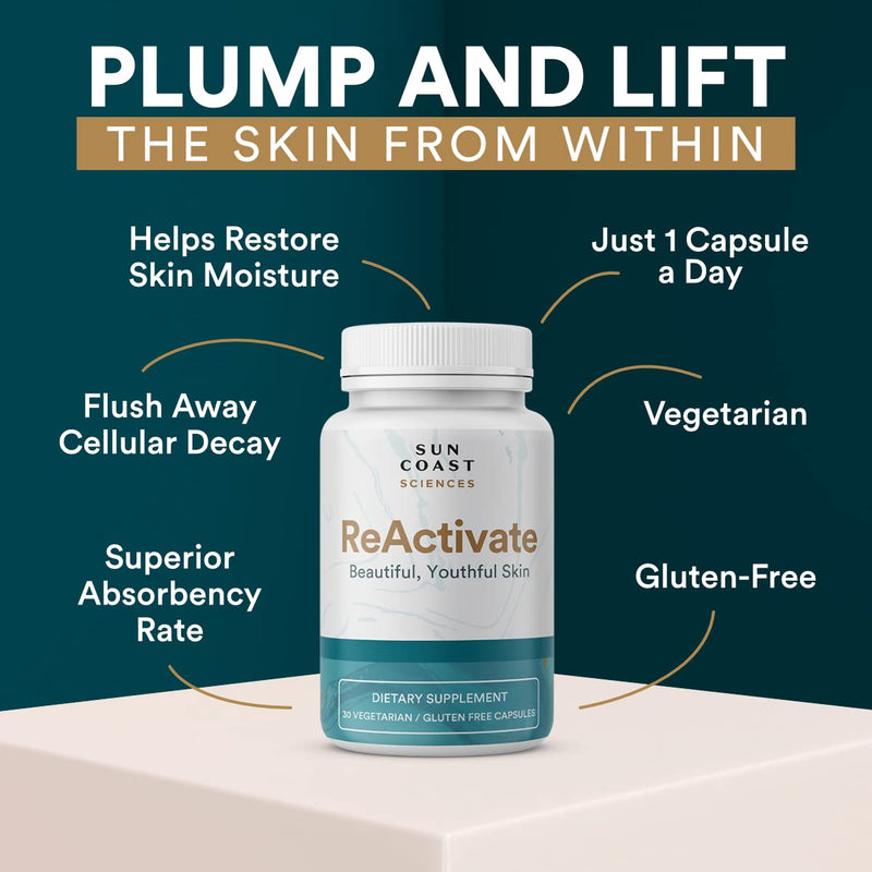 Sun Coast Sciences - ReActivate Your Skin’s Beauty from Within, with Dr. Rosenberg’s Special Skin Health Formula - 30 Count (Pack of 1)