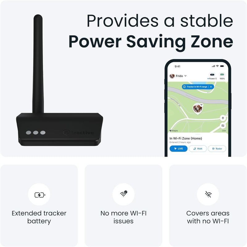 Tractive Base Station - Extend the battery life of your Tractive GPS tracker for dogs & cats - BeesActive Australia