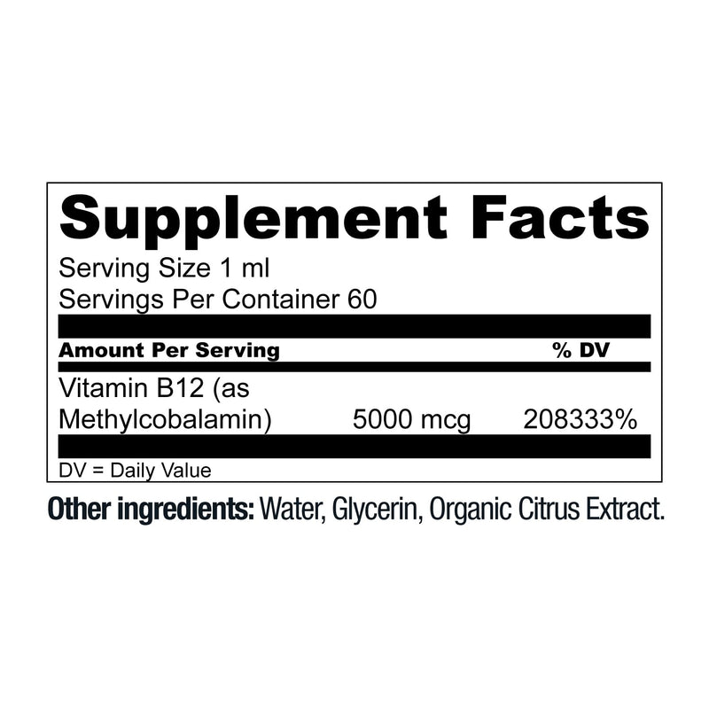 Live Conscious Vegan Vitamin B12 Sublingual Liquid Drops Methylcobalamin Max Strength B12 5000mcg Formula - Vegan B 12 Vitamin Support Energy, Promote Memory & Aid Immune System (2 Pack) 2 Fl Oz (Pack of 2)
