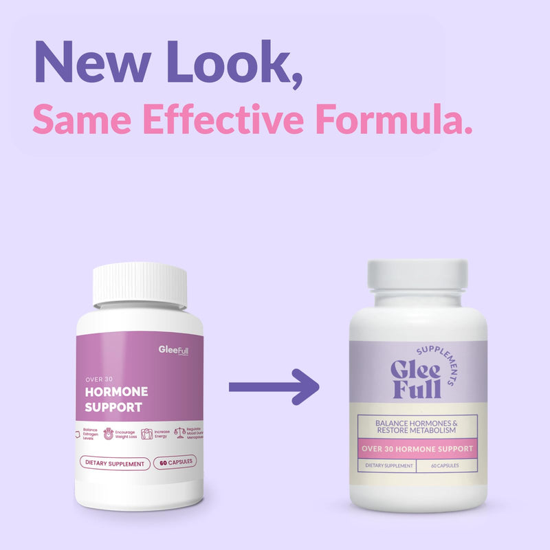 GleeFull Over 30 Hormone Support - Menopause Supplements for Women - Hormone Balance for Women - Hot Flash Relief - Menopause Support 60 Count (Pack of 1) - BeesActive Australia