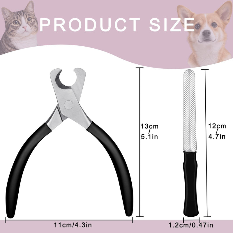 Dog Nail Clippers for Large Dogs Professional Pet Nail Clippers for Dogs Cats, Sharp Wide Opening Medium Small Dog Nail Trimmers with Comfort Non-Slip Handle and Nail File - BeesActive Australia