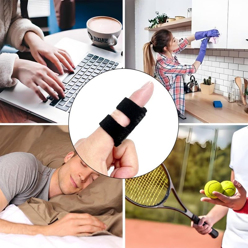 Thumb Finger Splints (5Pcs), Trigger Thumb Splint Finger Brace for Mallet, Broken, Straightening, Arthritis, Injury, Finger Stabilizer Support for Thumb/Middle/Ring/Index/Pinky Fingers 5 - BeesActive Australia