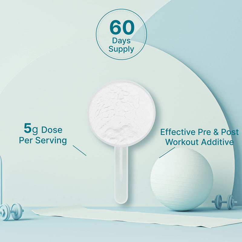 Instant Creatine Monohydrate Powder, 5g Per Serving ‚Äì 60 Servings | Micronized, Unflavored, Fast Absorbing Formula | Supports Strength, Power & High-Intensity Training | Vegan, Keto, Non-GMO 10.6 Ounce (Pack of 1)