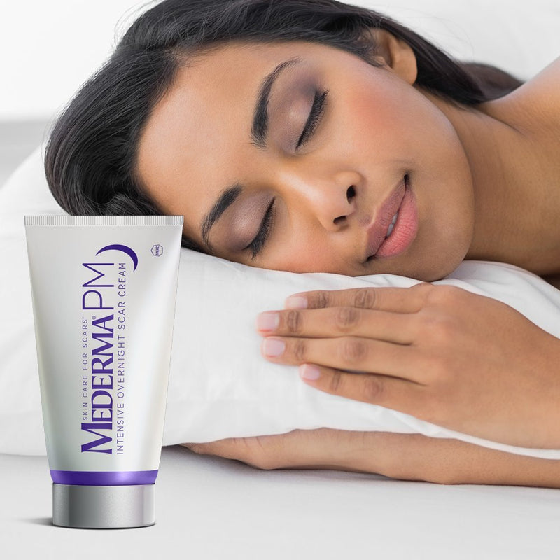 Mederma PM Intensive Overnight Scar Cream - Works with Skin's Nighttime Regenerative Activity - Once-Nightly Application is Clinically Shown to Make Scars Smaller & Less Visible - 1 Ounce, Beige (302591302106) Old Label - 1 Ounce (Pack of 1)