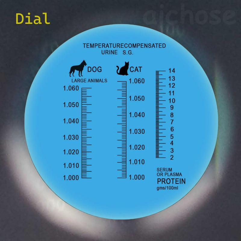 3-in-1 Animal Clinical Refractometer, Measuring Animal's Health Index of Urine Specific Gravity and Serum Protein, Ideal for Veterinary and Pet Owner - BeesActive Australia