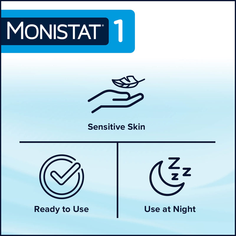Monistat 1 Day Yeast Infection Treatment for Women, 1 Prefilled Tioconazole Ointment Applicator, 1 Pack 1 Day Tioconazole Ointment - BeesActive Australia