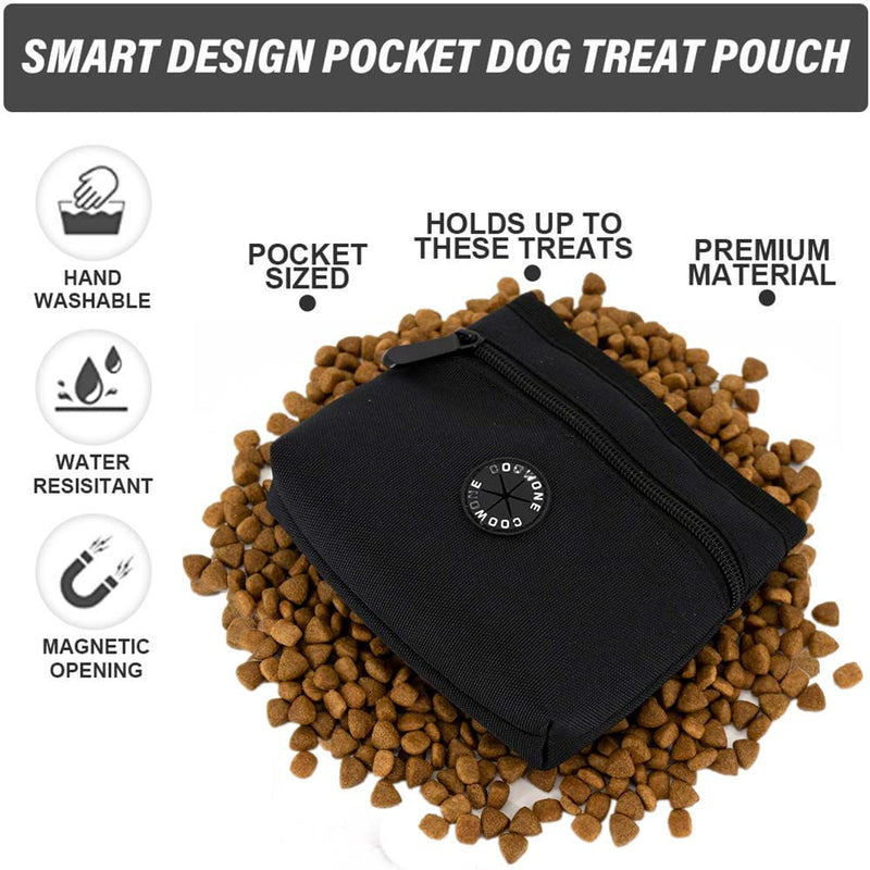COOWONE Dog Training Treat Pouch Hands-Free Dog Training Pouches Treats Bags, Treat Tote, Magnetic Closure, Pocket Sized Dog Treat Pouch Black - BeesActive Australia