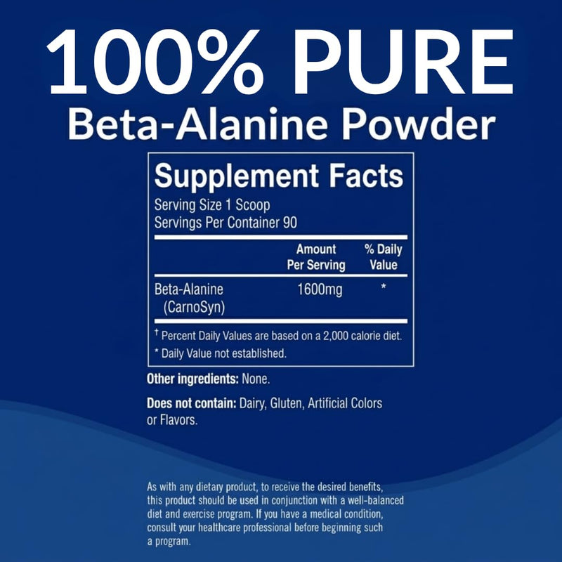 BodyTech Beta Alanine Powder, Unflavored, 5.1 Oz, 90 Servings | Includes 1600 MG CarnoSyn, Supports Muscle Endurance & Strength, Pre Workout & Workout Performance Supplement for Men & Women