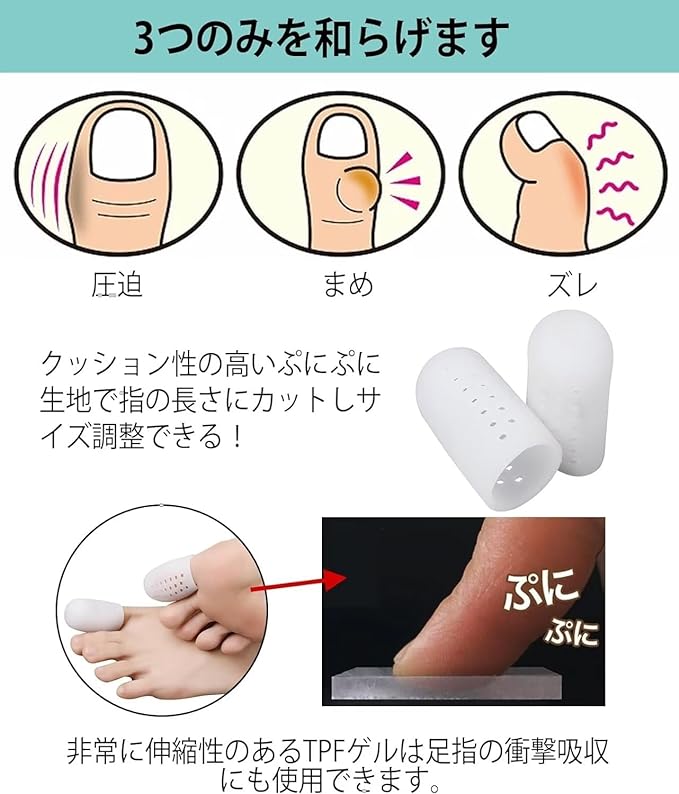 Toe Cap Protector Toe Impact Gel Toe Big Toe Cap Toenail Protection Cap (Set of 2) - BeesActive Australia