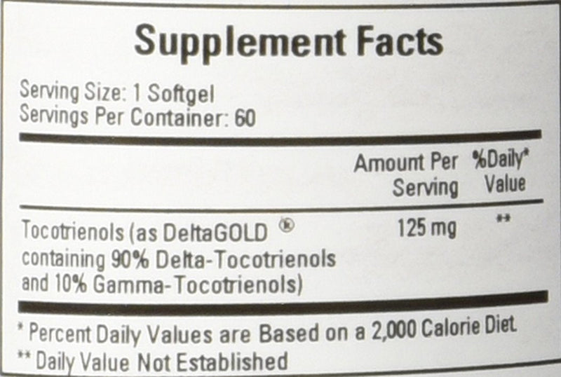 Ecological Formulas - Annatto Tocotrienols 125 mg 60 gels [Health and Beauty] - BeesActive Australia