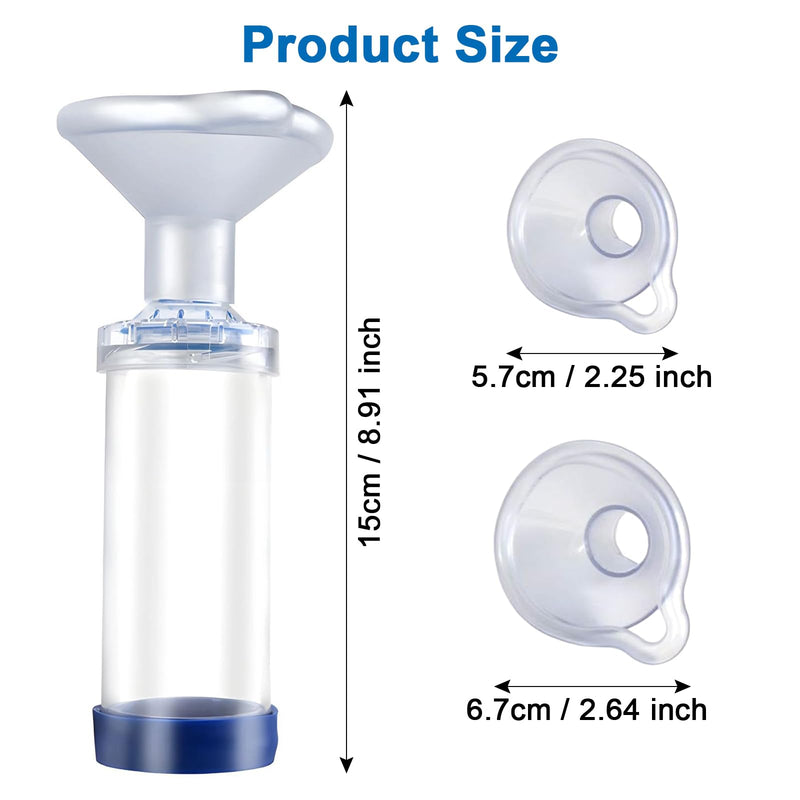 Inhaler Spacer for Cats or Dogs, Portable Nebulizer, Generic Pet Inhaler Attachment with 2 Silicone Masks of Different Size, Animal Adapter for Cats and Small Dogs, Home or Outdoor First Aid
